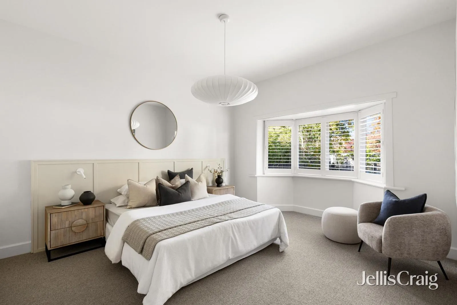 Bedroom at the Glen Iris home